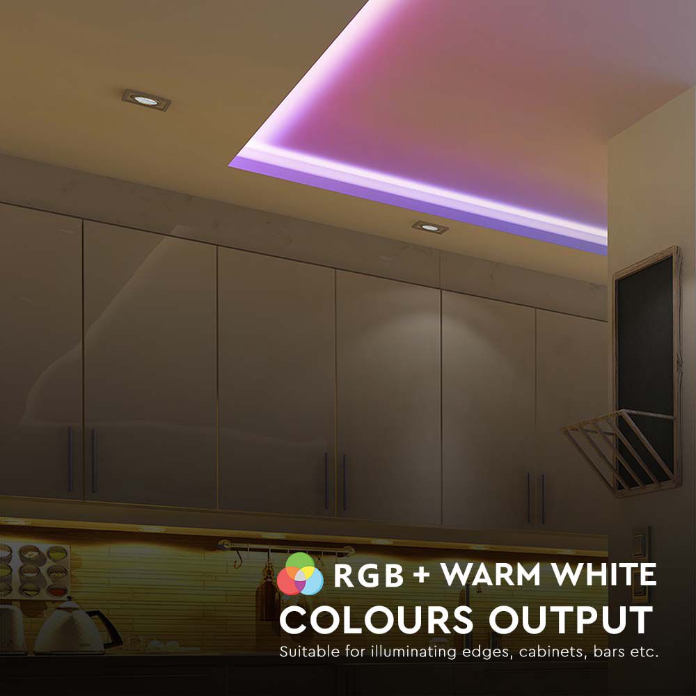 36W NEON FLEX / Barwa:RGB / Zasilanie: 230V / Sterowanie: WiFi+Pilot / Kompatybilny z Amazon Alexa i Google Home / Rolka:5m