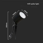7W Oprawa ogrodowa SPIKE / Sterowanie: WiFi / Kompatybilny z Amazon Alexa i Google Home / Barwa:RGB+3000K-6500K / Obudowa: Czarna