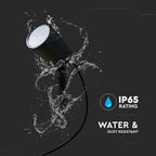 3x7W Oprawa ogrodowa SPIKE / Sterowanie: WiFi / Kompatybilny z Amazon Alexa i Google Home / Barwa:RGB+3000K-6500K / Obudowa: Czarna