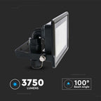 50W Naświetlacz LED SMD z mufą kablową / Sterowanie: WiFi / Kompatybilny z Amazon Alexa i Google Home / Barwa:RGB+3000K-6500K / Obudowa: Czarna