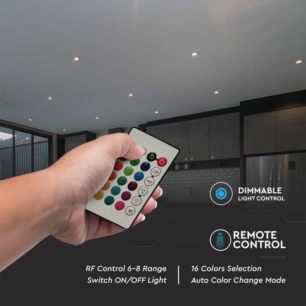 4.8W G45 Żarówka LED sterowana pilotem / Barwa:RGB+3000K / Ściemniana / Trzonek:E27