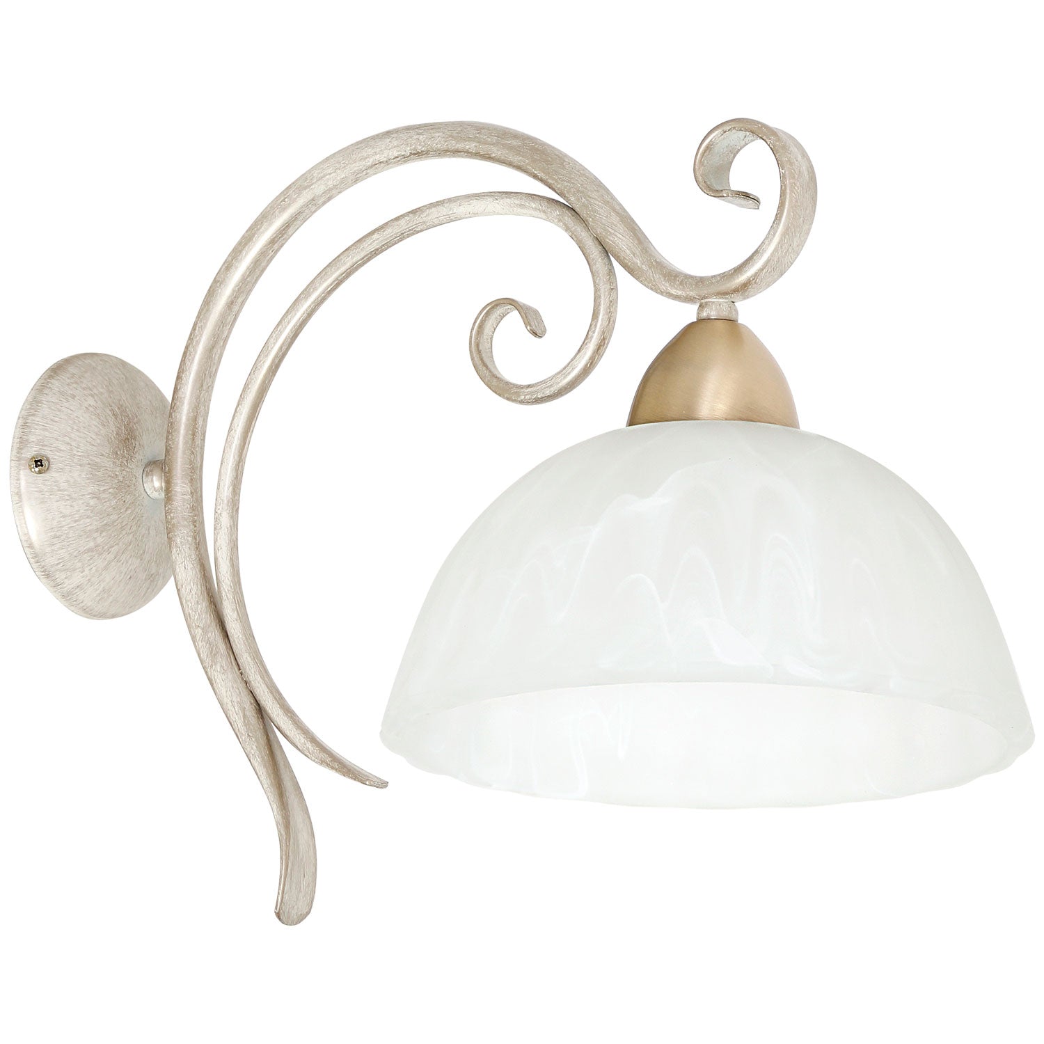 kinkiet Aurora white/brass 1xE27