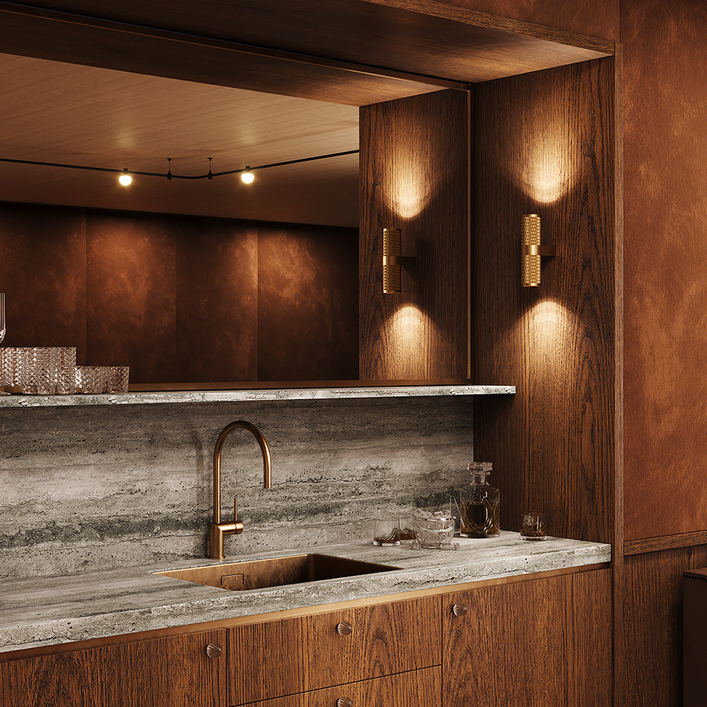 Maytoni Kinkiet Focus Design - Aluminium - Złoty matowy C069WL-02MG