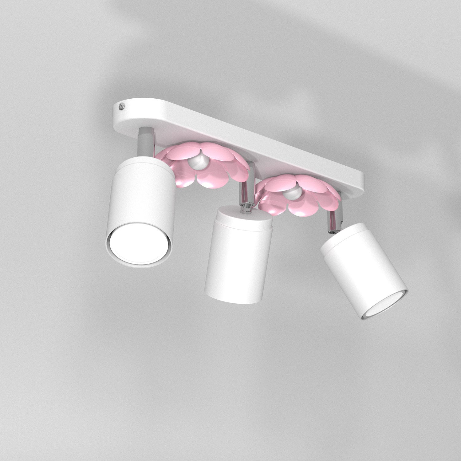 spot Flower white/pink 3xGU10