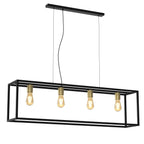 żyrandol Frame black/antic brass 4xE27