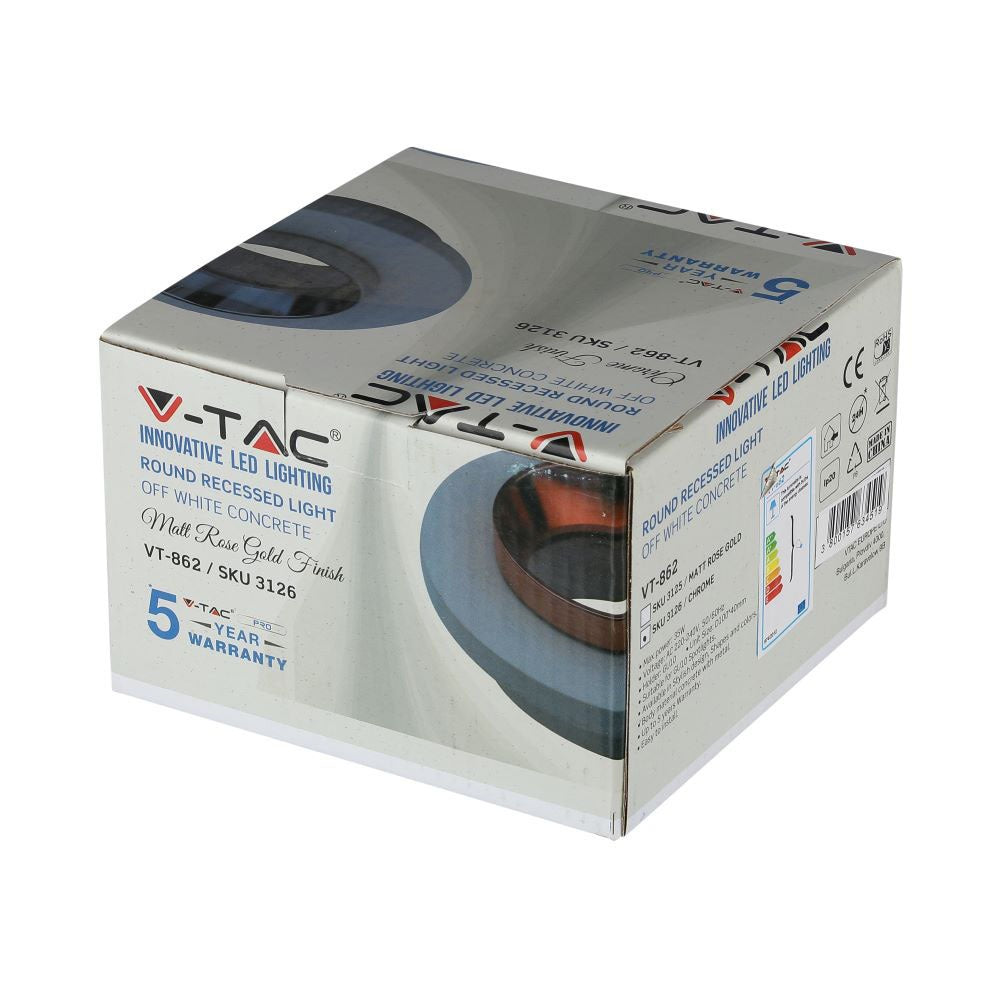Oprawa / Trzonek:GU10 / Gips / Ecru-Chrom