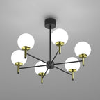 żyrandol Awinion black/gold 6xE27