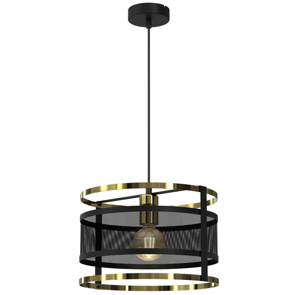 żyrandol Rim black/gold 1xE27