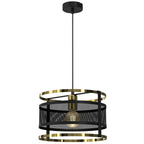 żyrandol Rim black/gold 1xE27