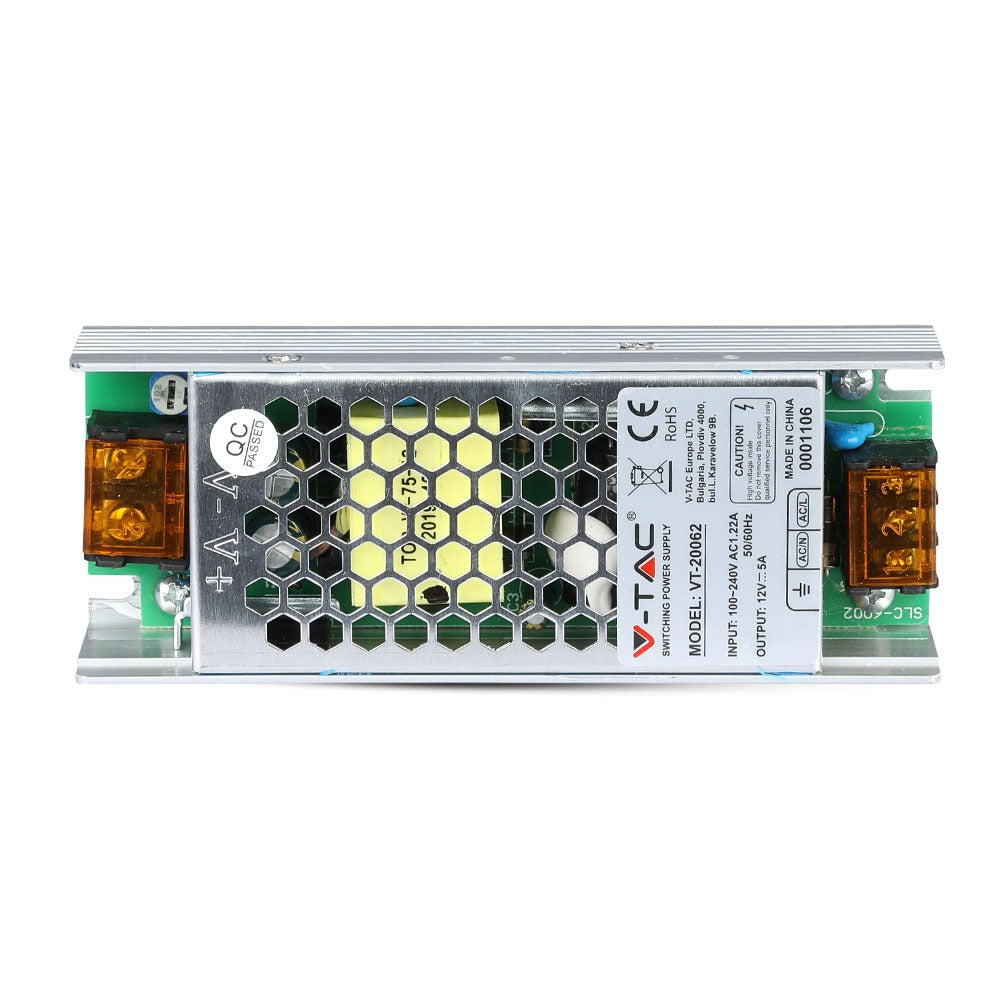 60W Zasilacz LED / Zasilanie:12V 5A / IP20