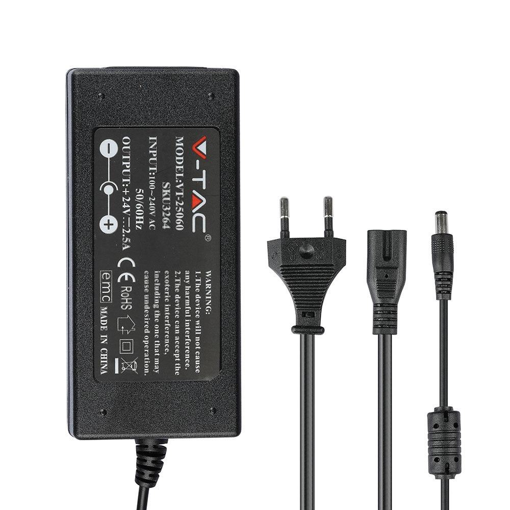 60W Zasilacz LED / Zasilanie:24V 2.5A / IP44
