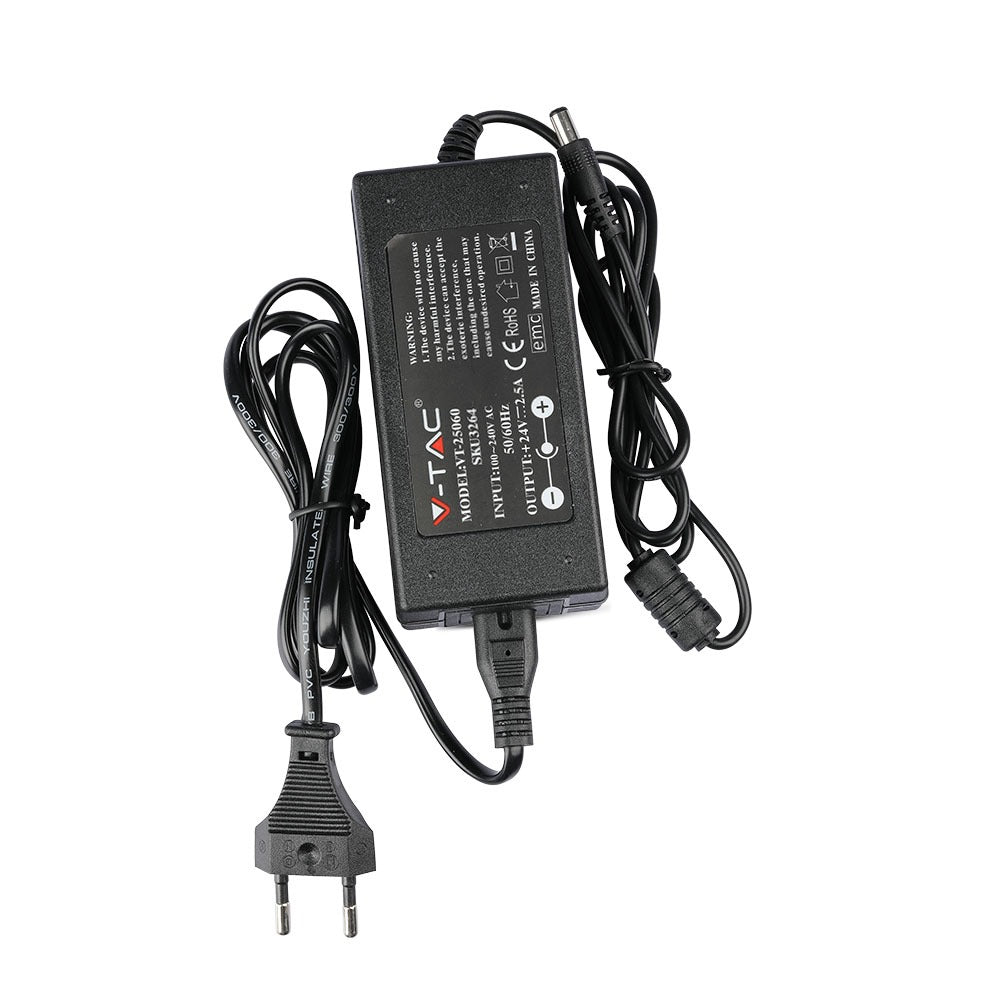 60W Zasilacz LED / Zasilanie:24V 2.5A / IP44