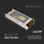 360W Zasilacz LED / Zasilanie:12V 30A / IP20 / 5 Lat gwarancji