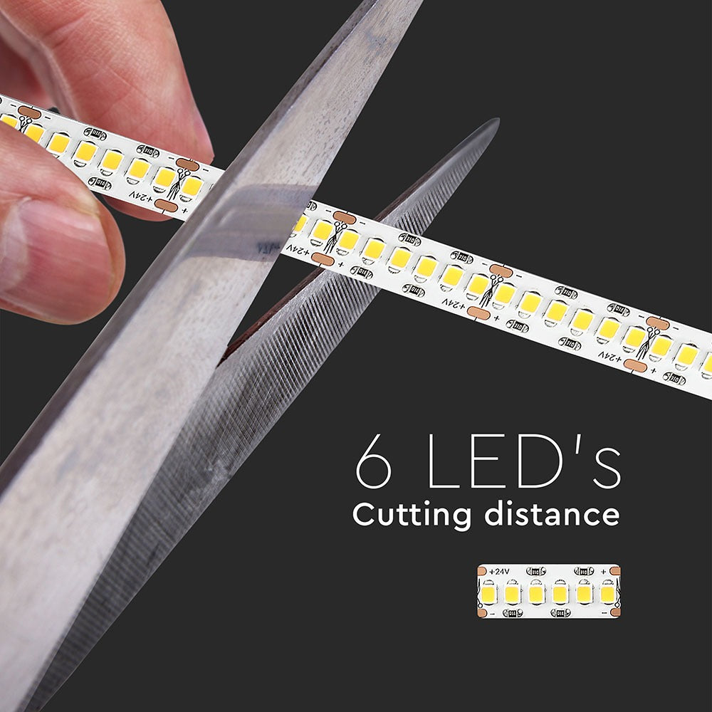 2835 Taśma LED / Chip SAMSUNG / Barwa:6400K / IP20 / Zasilanie: 24V / Rolka:10m