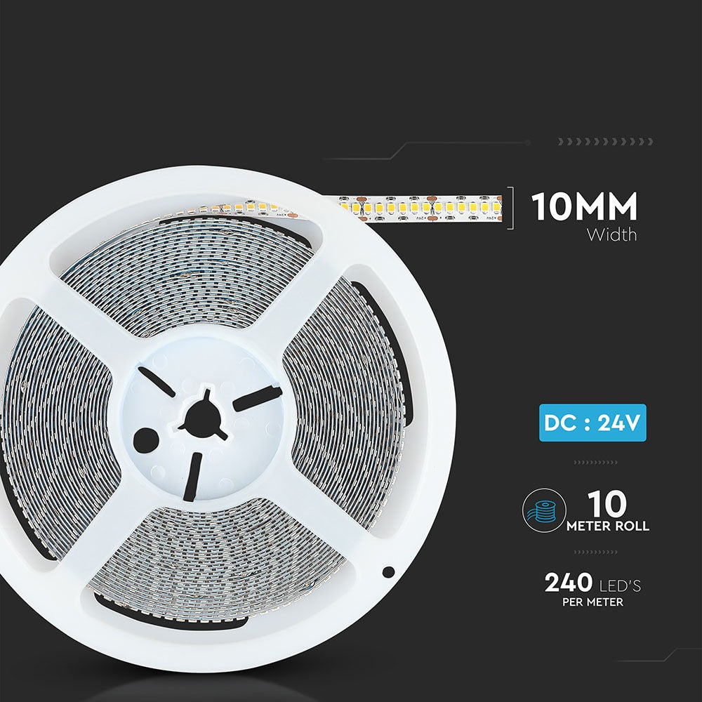 2835 Taśma LED / Chip SAMSUNG / Barwa:3000K / IP20 / Zasilanie: 24V / Rolka:10m