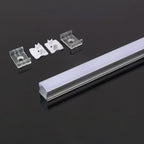 Profil Aluminiowy do paska LED na powierzchniowy / 2000mmx17.2mmx15.5mm / Klosz: Mleczny / Kolor: Aluminium