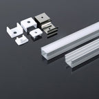 Profil Aluminiowy do paska LED na powierzchniowy / 2000mmx17.4mmx12.1mm / Klosz: Mleczny / Kolor: Aluminium