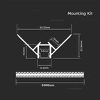 Profil Aluminiowy do paska LED wpuszczany narożny do zabudowy karton gips / 2000x50.12x22.34mm / Klosz: Mleczny / Kolor: Aluminium