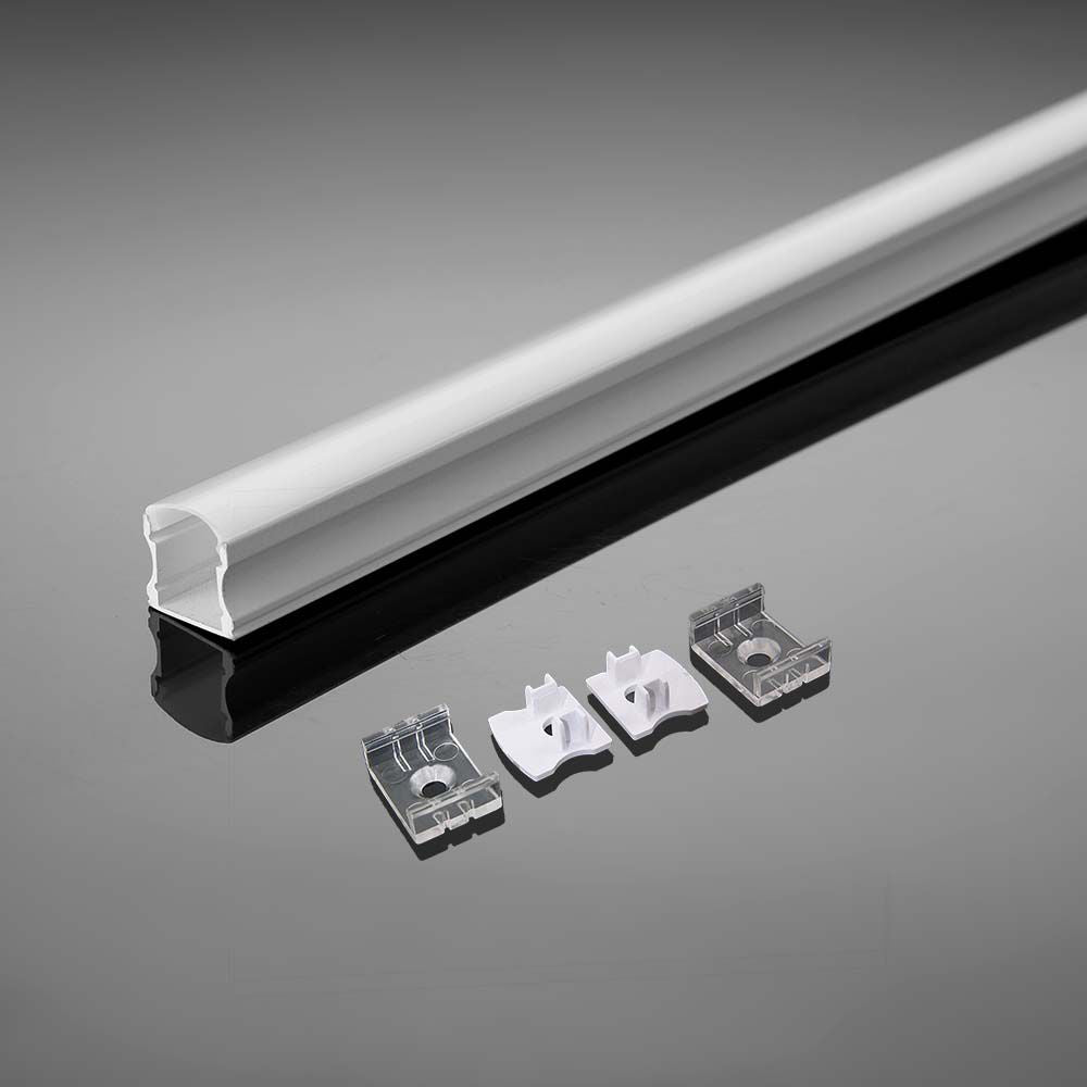 Profil Aluminiowy do paska LED na powierzchniowy / 2000mmx17.2mmx15.5mm / Klosz: Mleczny / Kolor: Biały