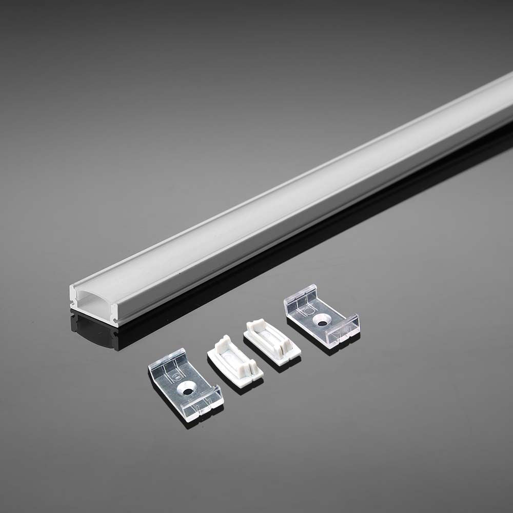 VT-8108-W MOUNTING KIT WITH DIFFUSER FOR LED STRIP PCB 20MM SURFACE 2000X23.5X9.8MM WHITE