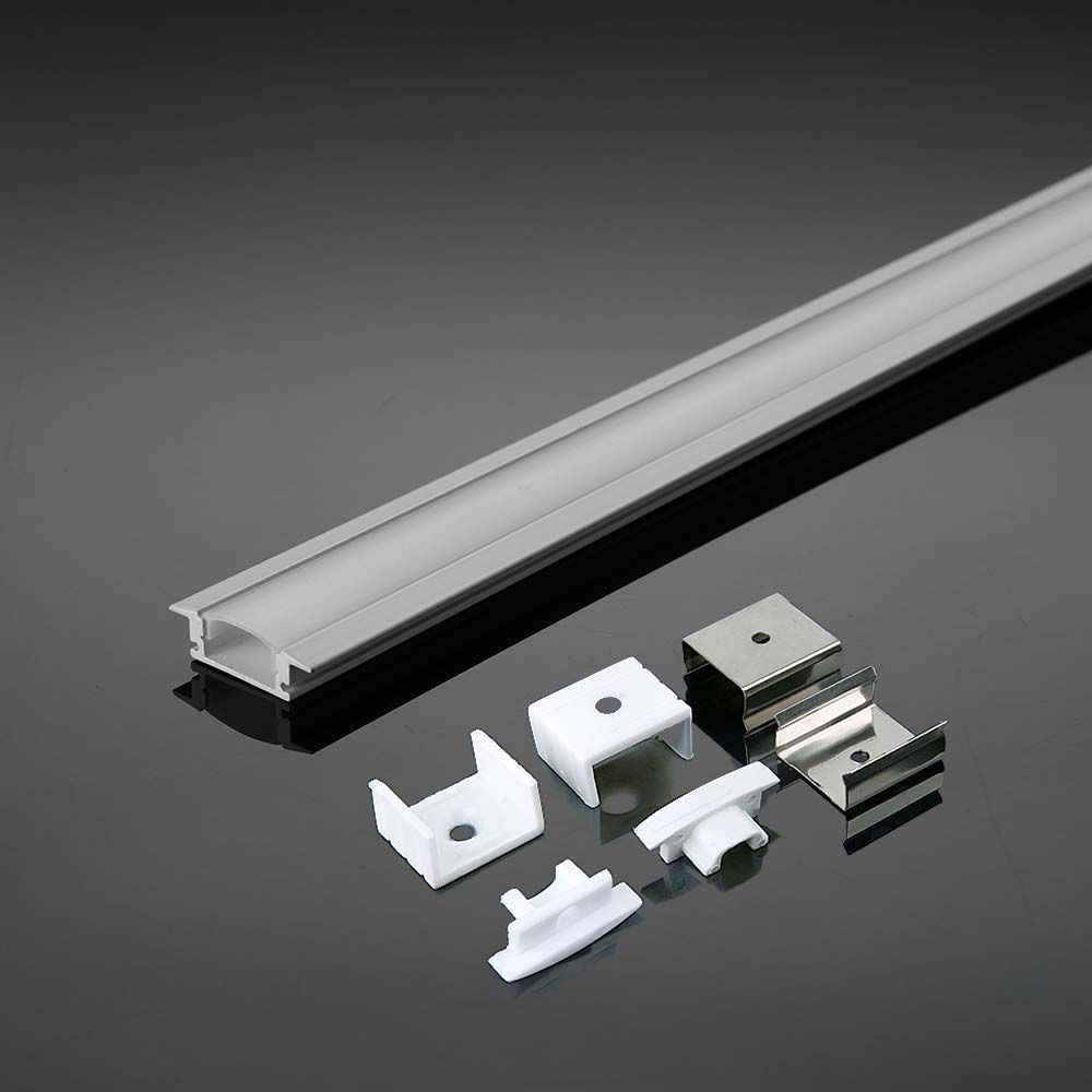 Profil Aluminiowy do paska LED wpuszczany / 2000mmx24.7mmx7mm / Klosz: Mleczny / Kolor: Biały