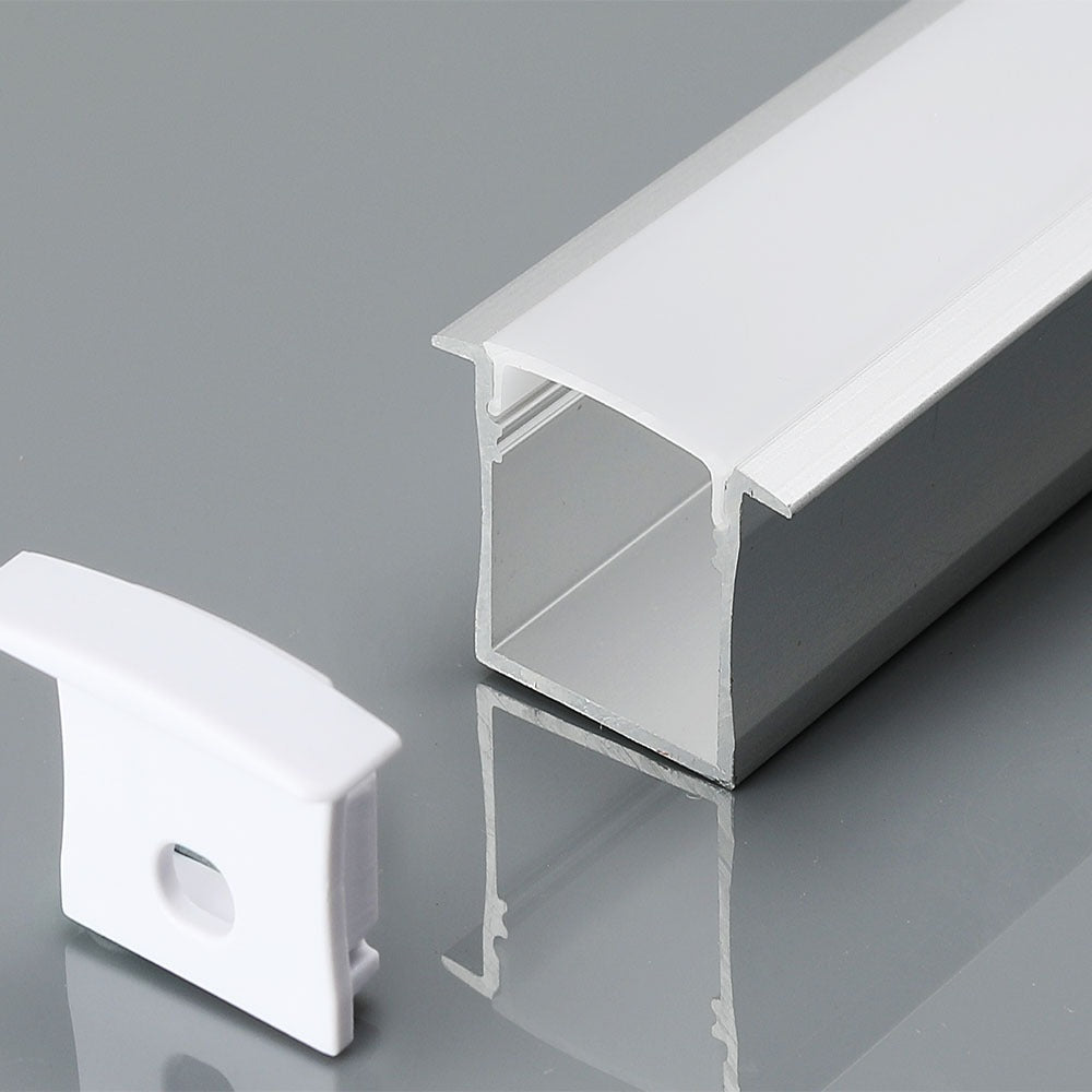 VT-8119 MOUNTING KIT WITH DIFFUSER FOR LED STRIP RECESSED 2000X30.5X20.5MM SILVER