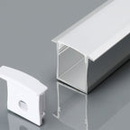 VT-8119 MOUNTING KIT WITH DIFFUSER FOR LED STRIP RECESSED 2000X30.5X20.5MM SILVER