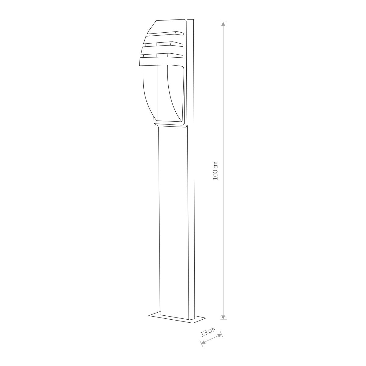 Nowodvorski Lampa stojąca MISTRAL 10W only LED 50/60Hz IP44 - Aluminium lakierowane - Grafitowy 3394