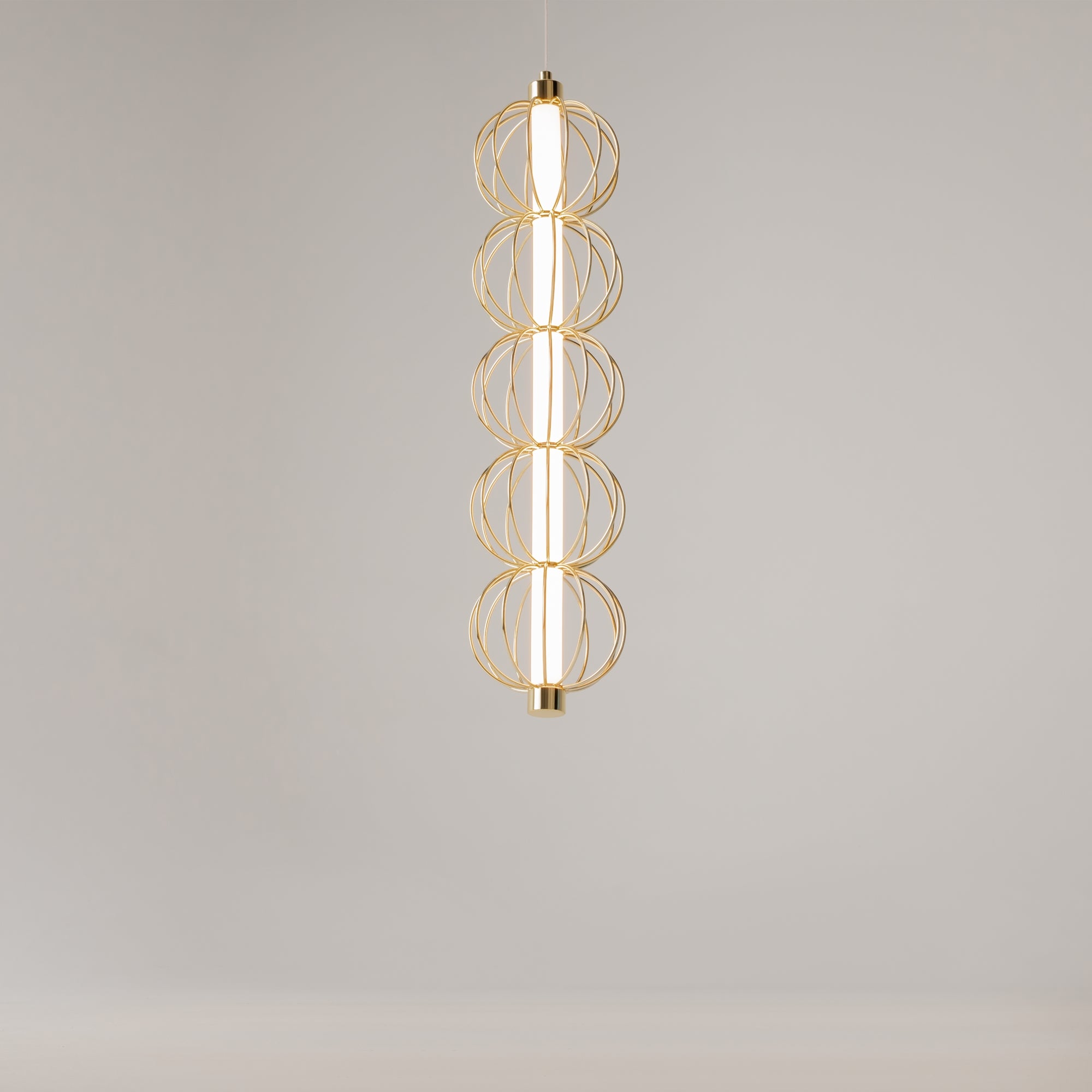 Maytoni Lampa wisząca Golden Cage - Metal - Złoty MOD216PL-L10G3K