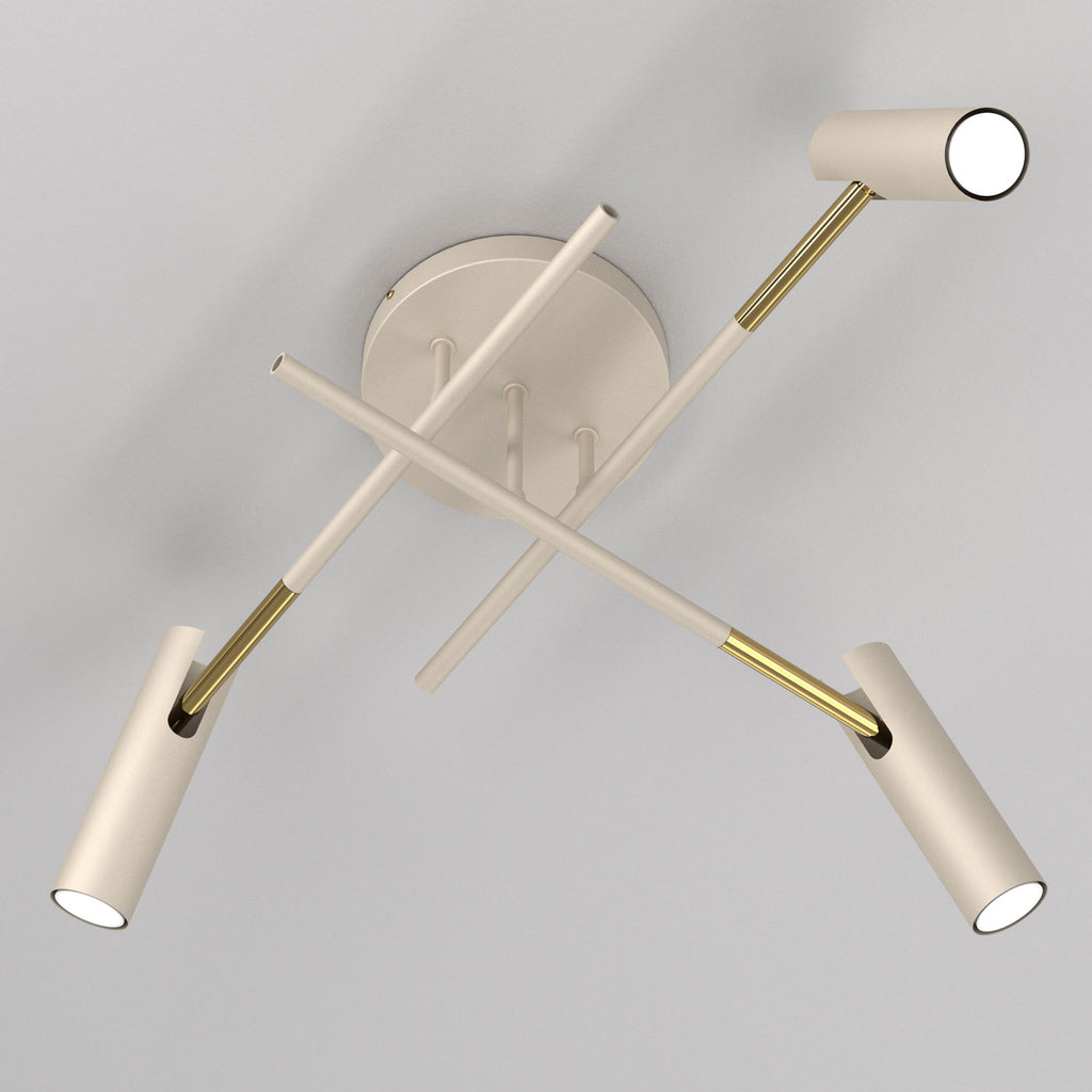 plafon prosty Axion beige/gold 3xGU10