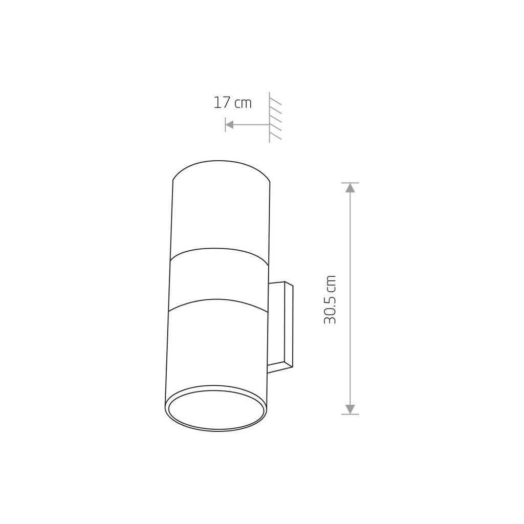 Nowodvorski Lampa ścienna natynkowa FOG 25W only LED 50/60Hz IP44 - Aluminium lakierowane - Grafitowy II 3404