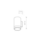 Nowodvorski Lampa ścienna natynkowa ROCK 1x60W 50/60Hz IP44 - Aluminium lakierowane - Grafitowy 3405