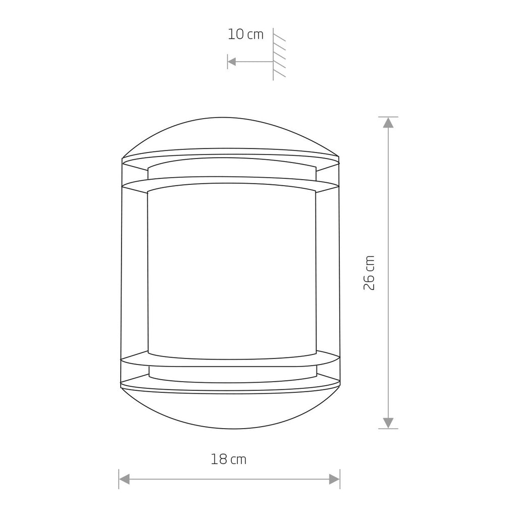 Nowodvorski Lampa ścienna natynkowa QUARTZ 10W only LED 50/60Hz IP21 - Aluminium lakierowane - Grafitowy 3411