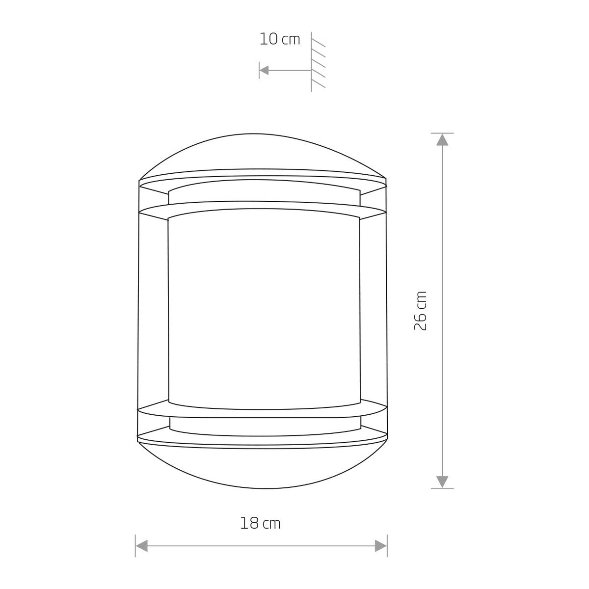 Nowodvorski Lampa ścienna natynkowa QUARTZ 10W only LED 50/60Hz IP21 - Aluminium lakierowane - Grafitowy 3411