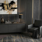 lampka gab. Arden H 34 black, cylinder shade dia 180, h 150 black/gold 1xE27