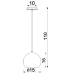 żyrandol Sool (metal shade dia 150 mm) white 1xE27