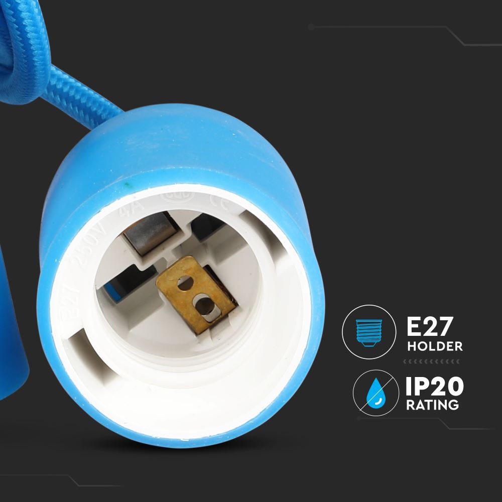 Lampa Wisząca / Trzonek:E27/ Niebieski