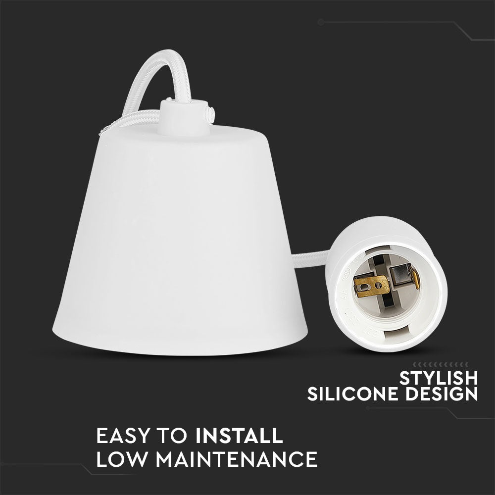 Lampa Wisząca / Trzonek:E27/ Biały