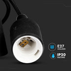 Lampa Wisząca / Trzonek:E27/ Czarny