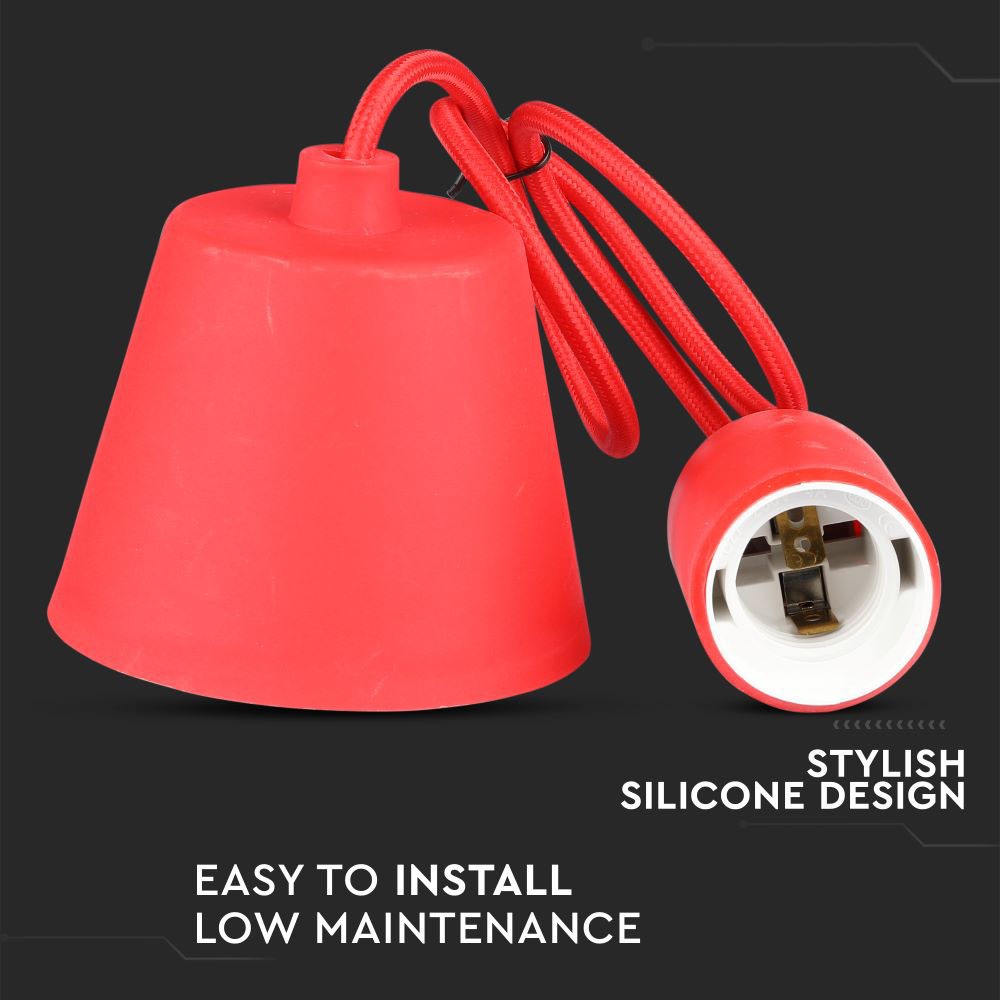Lampa Wisząca / Trzonek:E27/ Czerwony