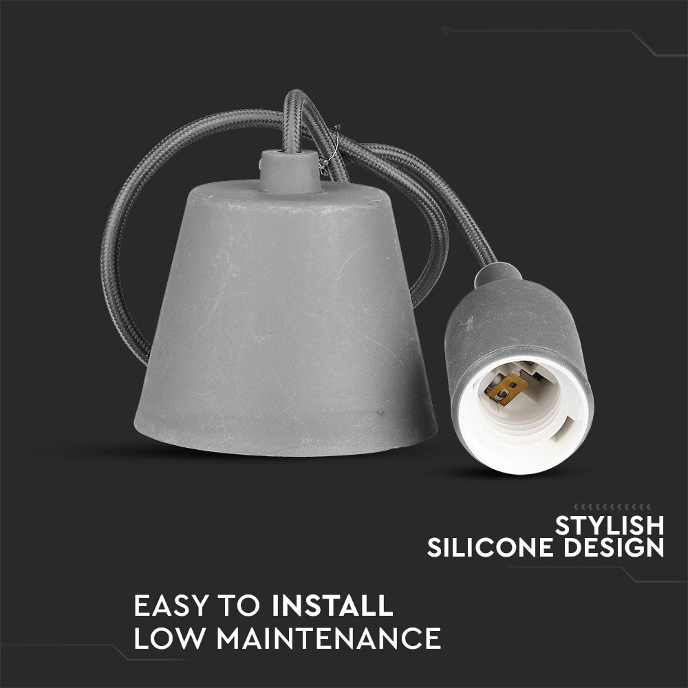 Lampa Wisząca / Trzonek:E27/ Szary