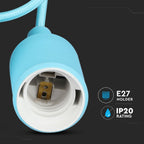 Lampa Wisząca / Trzonek:E27/ Błękitny