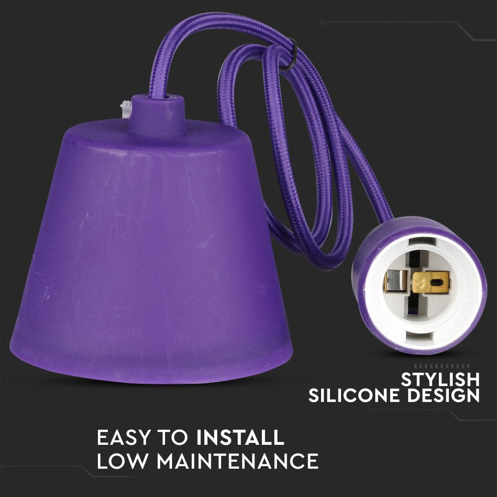 Lampa Wisząca / Trzonek:E27/ Purpurowy
