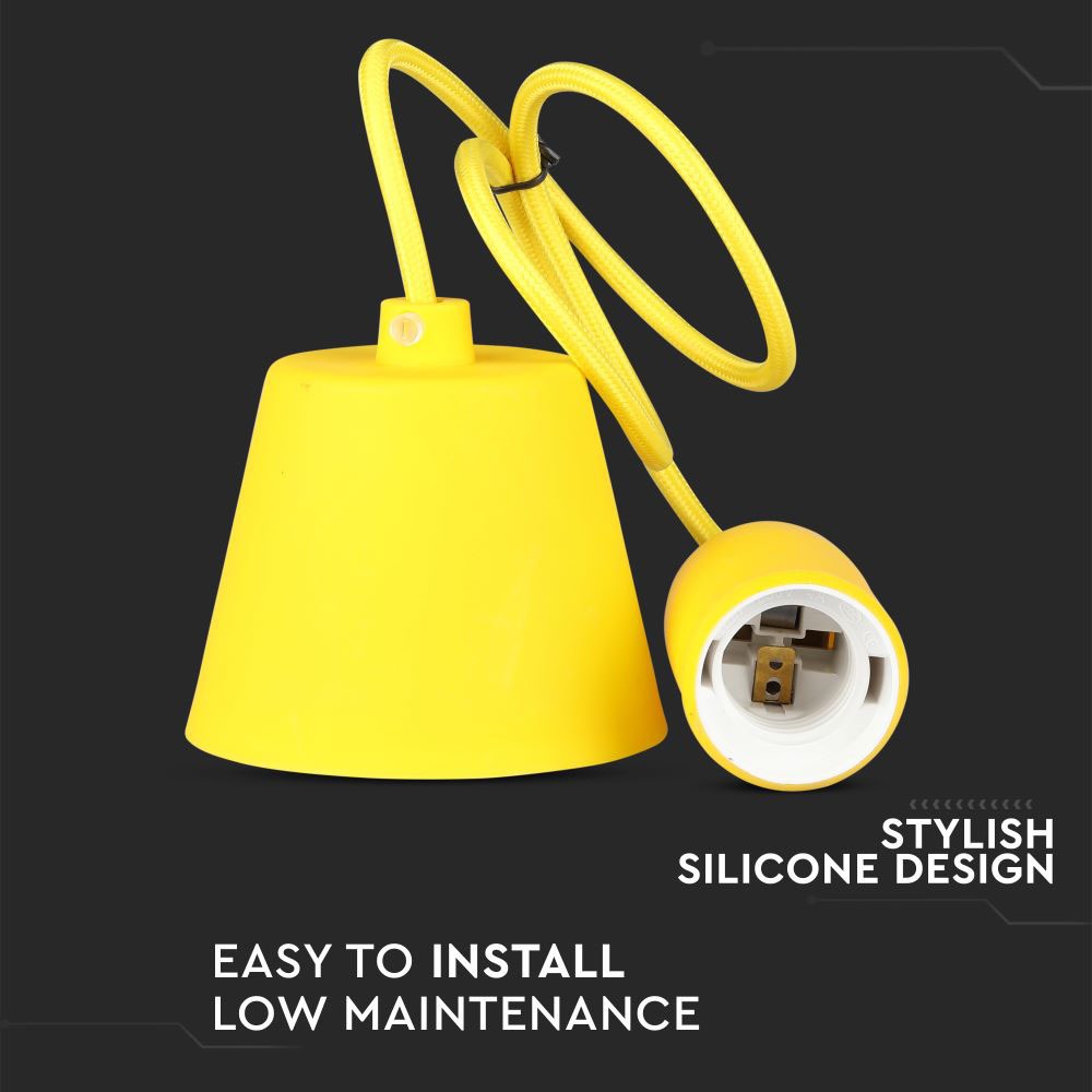 Lampa Wisząca / Trzonek:E27/ Żółty