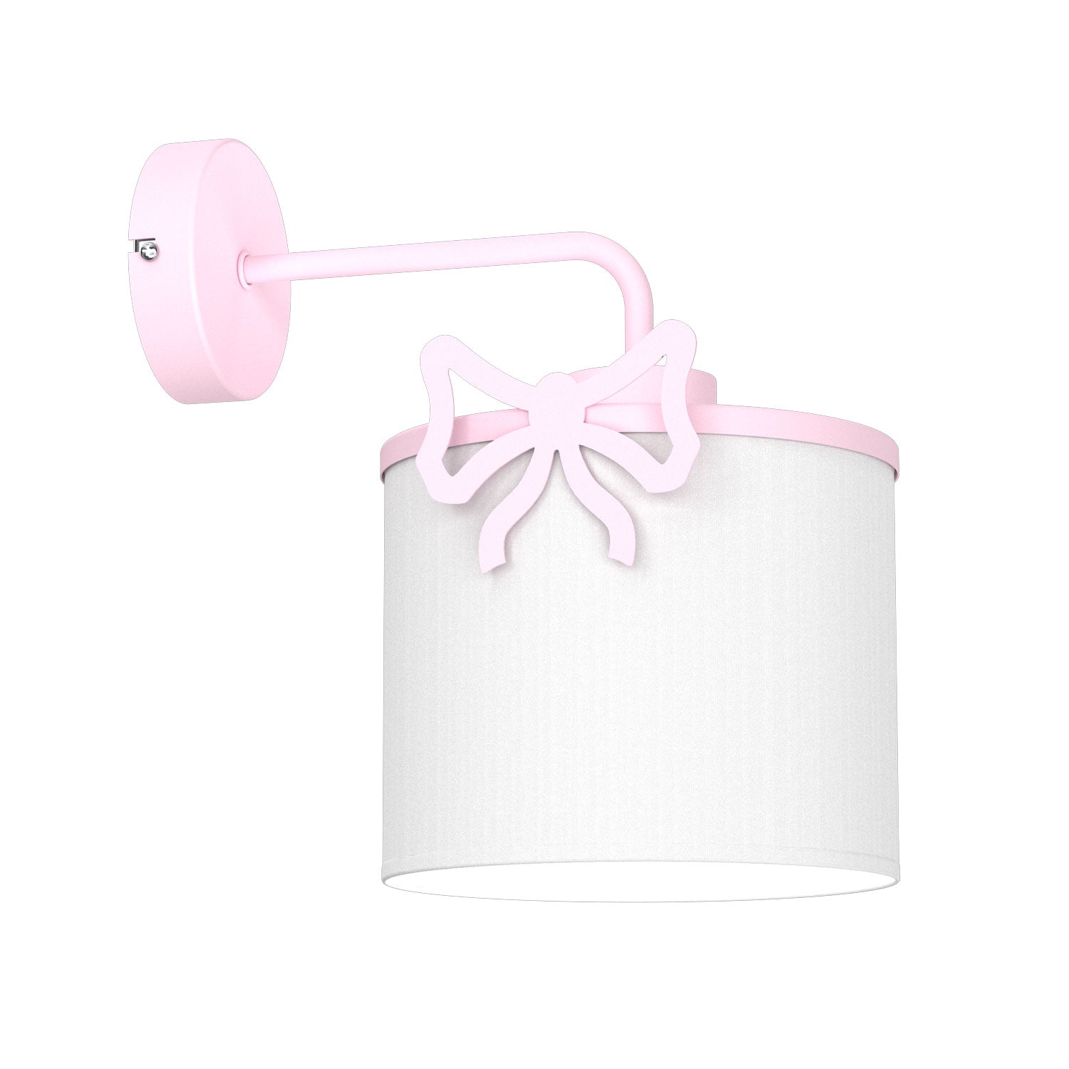kinkiet Sweet Bow pink, shade dia 180/h 150 white 1xE27