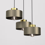 żyrandol Marti plate dia 300 mm titanium-bronze/gold 3xE27