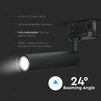 7W Lampa LED na szynoprzewód / Chip SAMSUNG / Barwa:3000K / 5 Lat gwarancji / Obudowa: Czarna