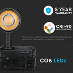 7W Lampa LED na szynoprzewód / Chip SAMSUNG / Barwa:5000K / 5 Lat gwarancji / Obudowa: Czarna