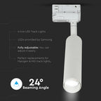 15W Lampa LED na szynoprzewód / Chip SAMSUNG / Barwa:4000K / 5 Lat gwarancji / Obudowa: Biała