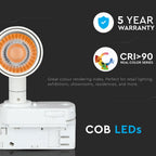 15W Lampa LED na szynoprzewód / Chip SAMSUNG / Barwa:5000K / 5 Lat gwarancji / Obudowa: Biała